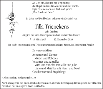 Traueranzeigen Ihrer Region | Niederrhein Nachrichten Trauerportal