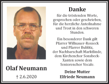 Traueranzeige von Olaf Neumann 