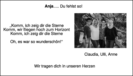 Traueranzeige von Anja  von NNA