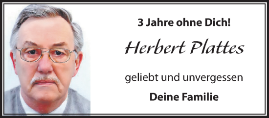 Traueranzeige von Herbert Plattes von NNA