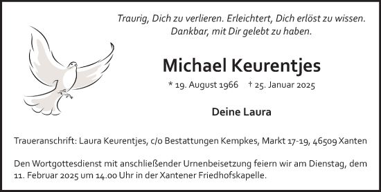 Traueranzeige von Michael Keurentjes von NNA